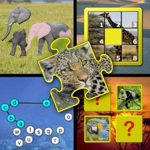 Дети животное головоломки и навык игры памяти для Мак ОС