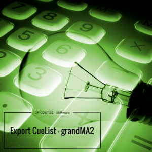 Export CueList - gma2 для Мак ОС