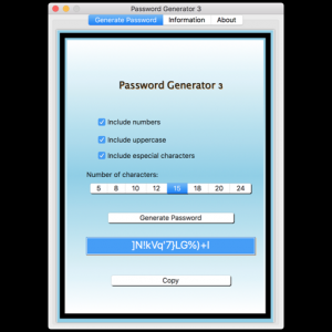 Password Generator 3 для Мак ОС